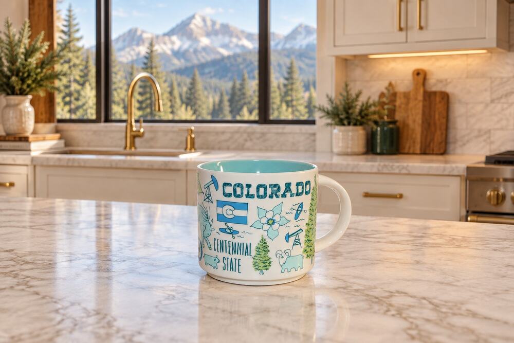 Starbucks Colorado Been There Mug Across the Globe 14 oz Coffee Cup EUC